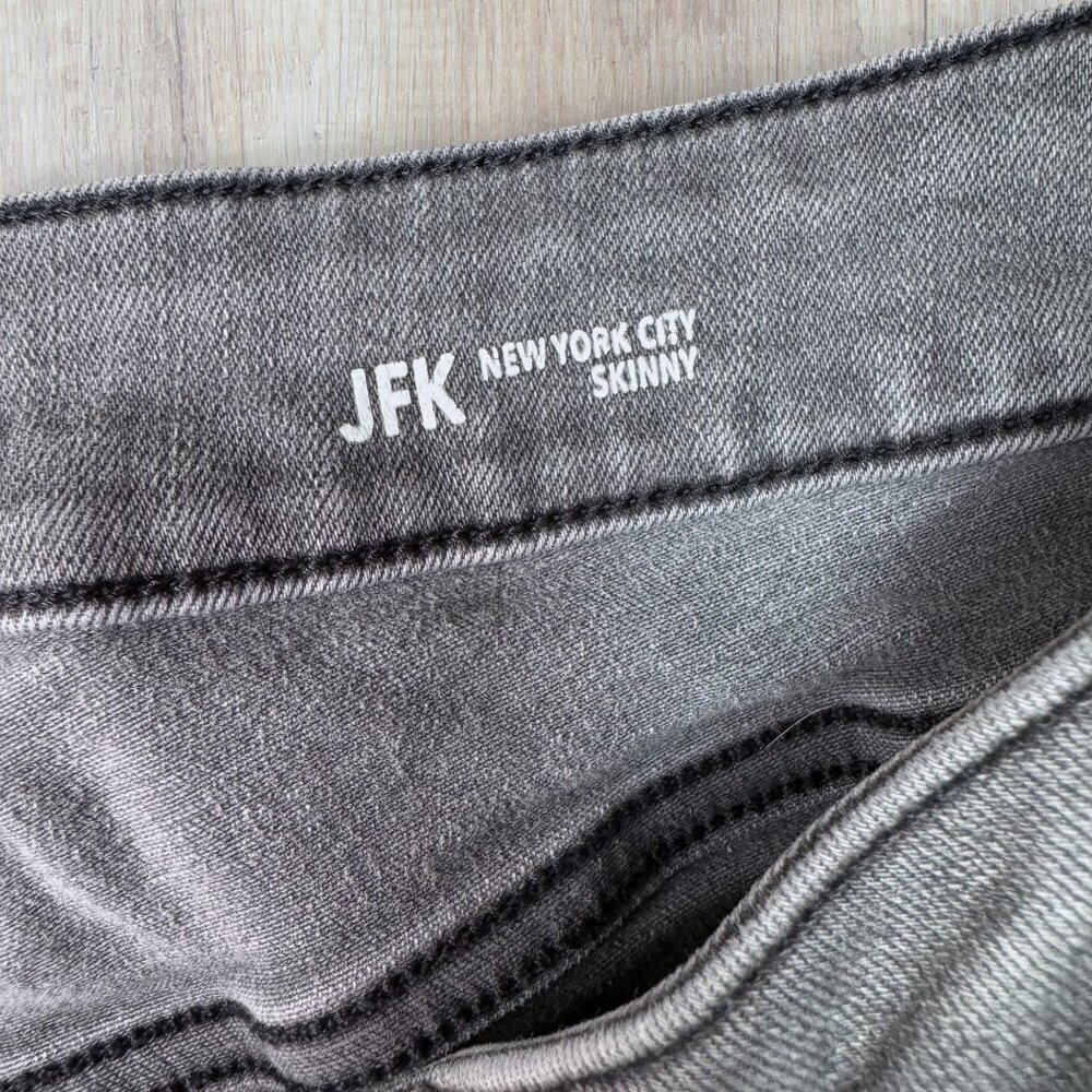 WARP + WEFT JFK New York Skinny Fremont Gray Wash Stretch Denim Jeans 31 / 12 - Picture 3 of 7